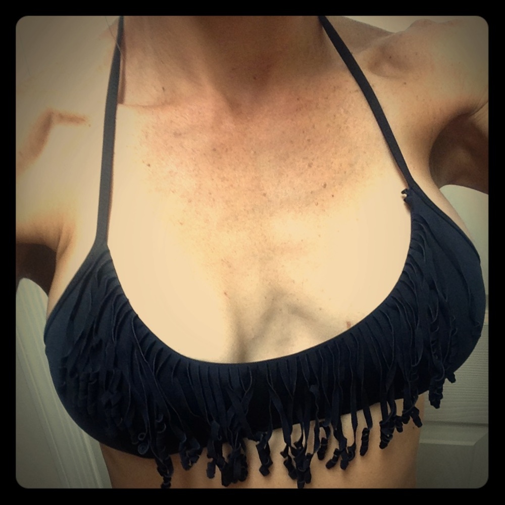 Victoria's Secret 🖤 Black Fringe Bikini Top